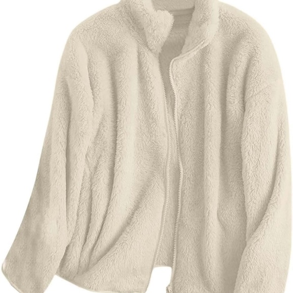 PINK Victoria's Secret Cream Fleece Jacket XS (c) - Picture 7 of 9